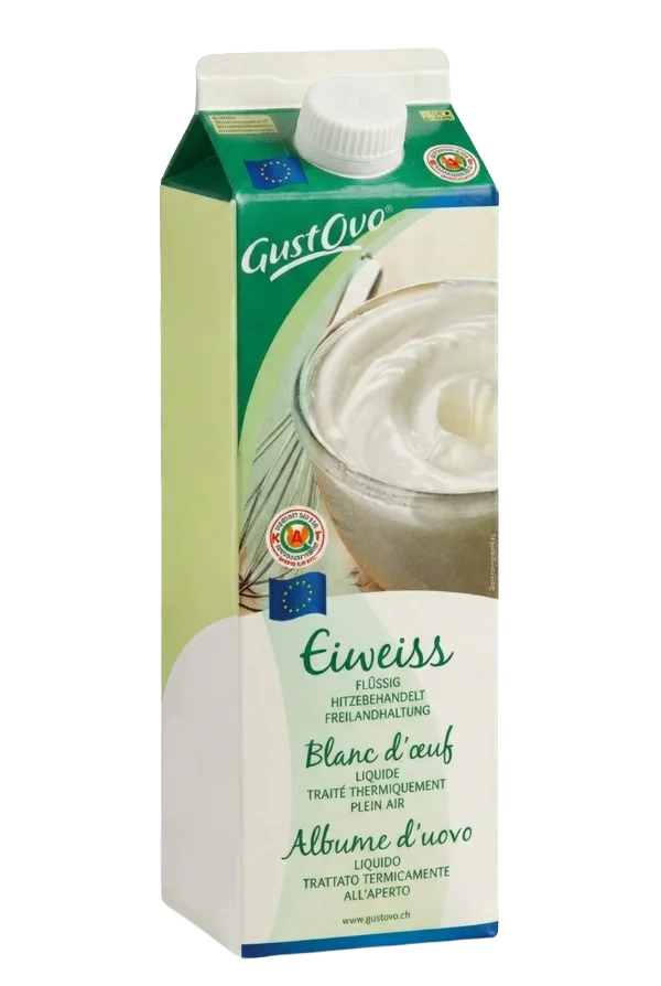 Flüssigei von GustOvo, Eiweiss aus EU-Freilandhaltung, im Karton